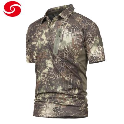 Chine Polyester militaire à séchage rapide Polo Shirt Water Repellent de combat à vendre