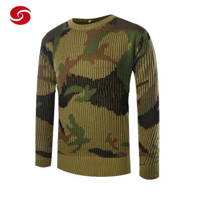 China                                  Military Knitted Warm Winter Coat Camouflage Pullover Sweater              for sale