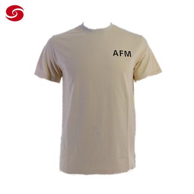 China AMF druckte lang Baumwollmilitärisches taktisches Hemd-Rundhalsausschnitt-Polo-T-Shirt zu verkaufen