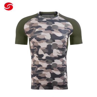 China                                  Quick Dry Lycra Rash Guard Sport Camouflage T Shirts for Man              for sale