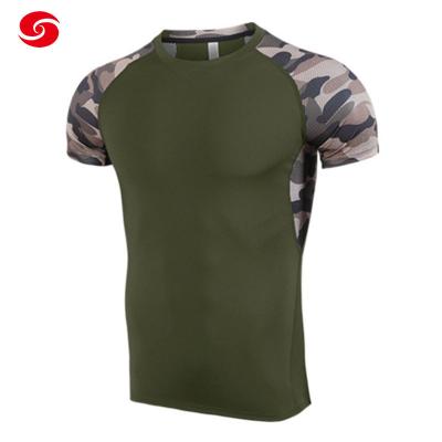 China                                  Army Green Tactical Short Sleeves Breathable Tshirt for Man              for sale