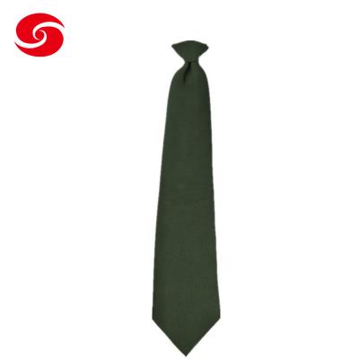 China                                  Customized Olive Green Military Army Officer Soft Polyester Mens Necktie              for sale