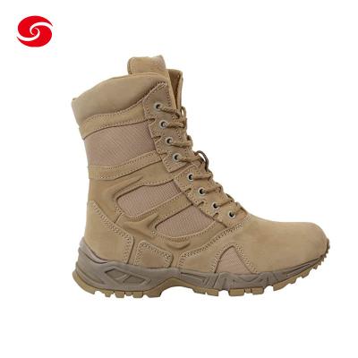 China De Schoenen die van woestijntan side zip military combat Enkellaarzen opleiden Te koop