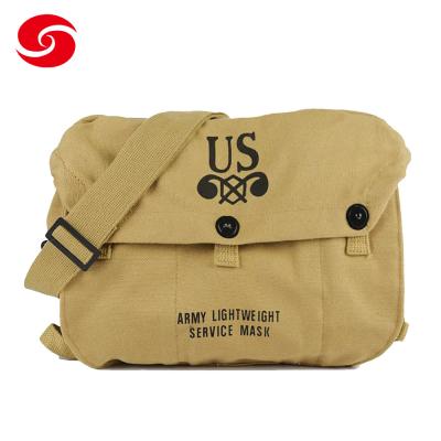 China                                  Ww2 Us Army M6 Gas Mask Carry Bag Messenger Bag Vintage Canvas Shoulder Bag              for sale