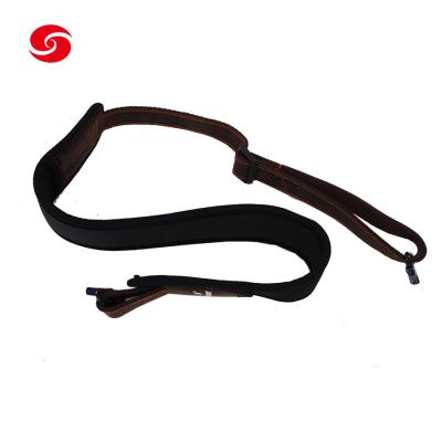 China Tactical Two Point Adjustable Leather Rifle Gun Sling Army Shotgun Carrier for sale