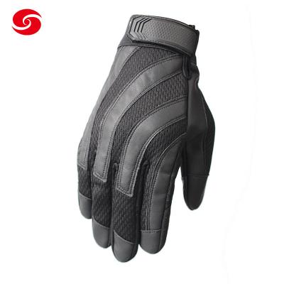 China Camouflage Nylon Leather Protection Outdoor Gloves For Tactical for sale