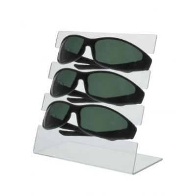 China Stores 3 Row Clear Acrylic Sunglasses Or Glasses Stand With Eyewear Oblique Back Display Rack for sale