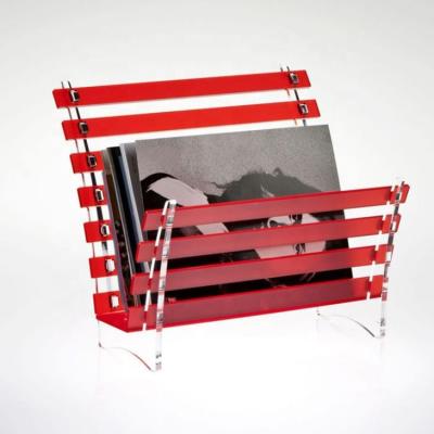 China Retail Counters Floor Standing Acrylic Magazine Display Rack / Outdoor Magazine Rack for sale