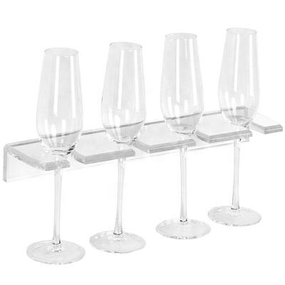 China Home& Custom Clear Acrylic Bar Champagne Flute Glass Holder for sale