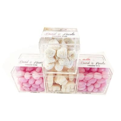 China party & Gigt& Shop Hot Sale Acrylic Wedding Favor Candy Cube Box for sale