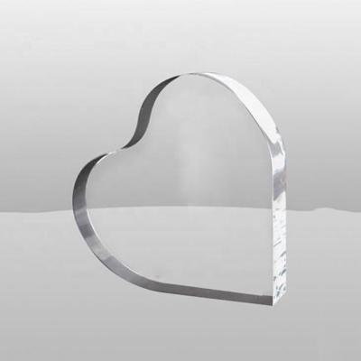 China Europe heart shape empty acrylic paperweight/paperweight for sale