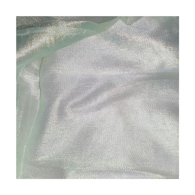 China 100% Sheer Polyester Shrink-Resistant Lightweight Rainbow Organza Fabric For Women's Dress 2021 Hot Sales for sale