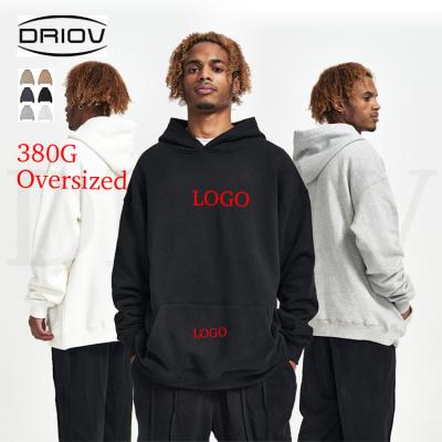 China Other Mens Cotton 380g Heavyweight Custom Logo Mens 100%cotton White Terry Thick French Luxury Quality Printing Hoodies for sale