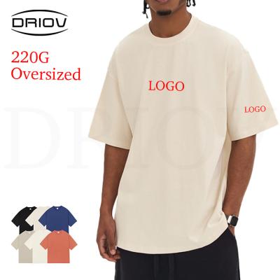 China Other New Design 220g Good Quality Luxury Cotton Oversized Loose Fit Little Drop Shoulder Brand White Men's Oversized T-Shirt for sale