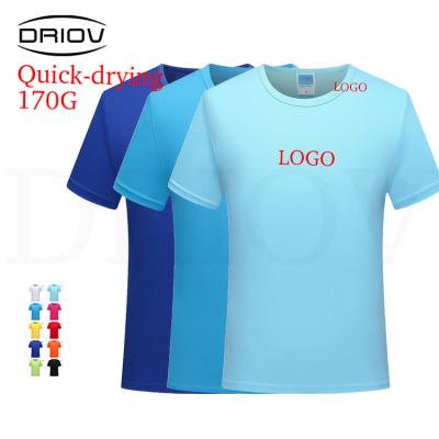 China Other Custom Sublimation Quick Dry Plain 100 Polyester 100% White 100 Polyester Print T-shirt 170g Sport Gym Running Dry-Fit Men's T-Shirt For Women for sale