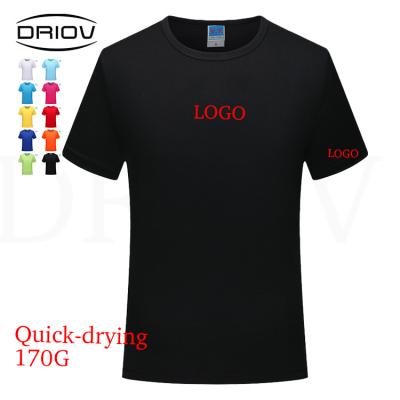 China Quick Dry Fit Custom Logo Print Custom Logo Print Other Simple Tee Shirts 170g Unisex T-shirt 170g Gym Sports T Shirts For Men for sale