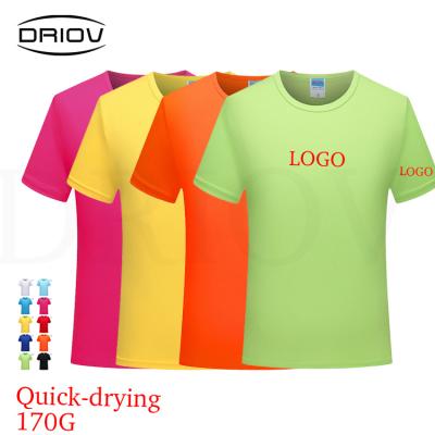 China Other Wholesale Custom White Gym Running White 100% Polyester Sublimation T-shirt 170g dri 100% quick dry-fit men's t-shirt for women for sale