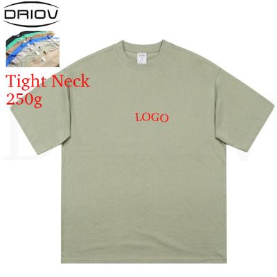 China 250g Oversized Anti-wrinkle T-shirt New Manufacture Custom Label Brands OEM T-shirt Breath Print Oversized Tee For Unisex for sale