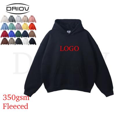 China Custom 350g Anti-wrinkle Embroidered Logo Oversize Heavy Cropped Cotton Cloth Sweatshirts Mens Hoodie White Hoody hoodies&sweatshirts for sale