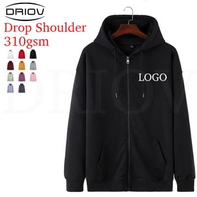 China wholesale 310g Anti-Wrinkle Plus Size Zipper Hoodies Custom Design High Quality Zipper Streetwear Free Hoodies For Men for sale