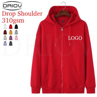 China 310g Anti-wrinkle Driov 310g large size zipper hoodies empty french terry zipper hoodie custom plus size mens hoodies and sweatshirts for sale