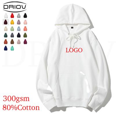 China Design 300g Anti-wrinkle pullover soft custom embroidery hoodies typographic quality OEM plus size men's hoodies for sale