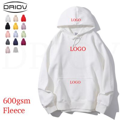 China Wholesale high quality casual custom men's breath print logo hoodie 600g velvet Anti-wrinkle thick bulk winter hoodies with string for sale