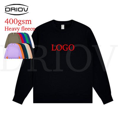 China Good Quality Anti-Wrinkle 400Gsm Cotton Fleece White Sweatshirt Plus Size Crewneck Blank Mens Hoodies and Sweatshirts for sale