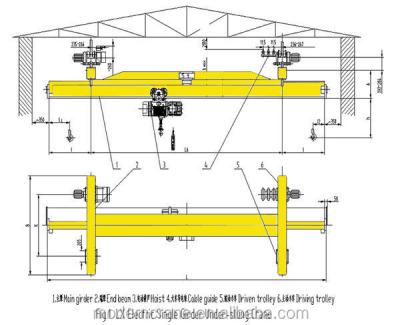 China Bridge Crane LX Model Single Beam Hanging Bridge Crane for sale