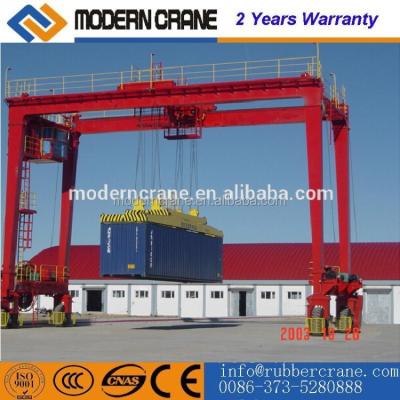 China Crane Mobile Container Lift Mobile Gantry Crane Rubber Type Gantry Crane With Double Beams For Sale for sale