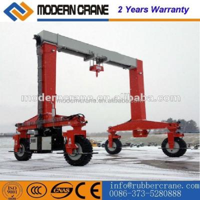 China Single View Gantry Crane 50 Ton 4 Wheel Girder Mobile Rubber Gantry Crane For Sale for sale