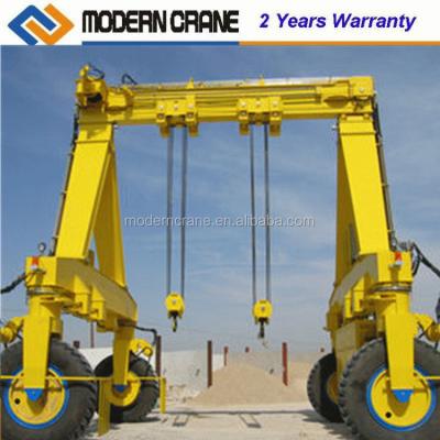 China MHK Gantry Crane 20 Ton Single Beam Crane Trolley Gantry Crane Tapered Columns Rubber Tired Gantry Crane For Sale for sale