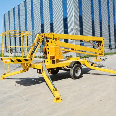 China Hotels trailer telescopic towable lift/articulating lift table/aerial work platform for sale