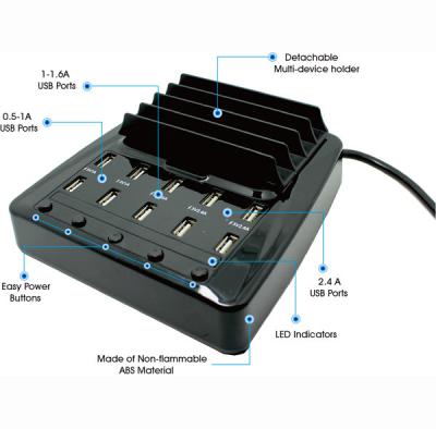 China Multi Port USB Charger Portable Battery Charger for iPhones for sale