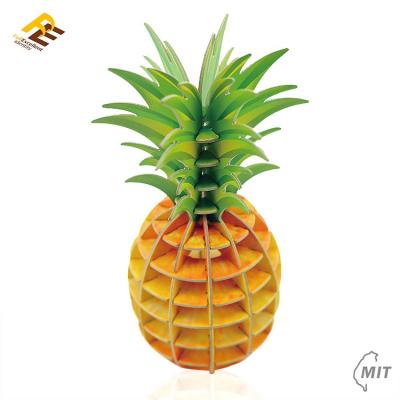 China GGR01-00014 High Quality Customized Beauty Diy Pineapple 3d Puzzle for sale