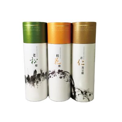 China Recyclable Custom Logo Printed Vinegar Packaging Cylinder Paper Tube Box for sale