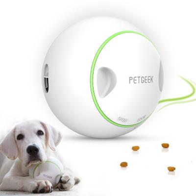 China PetGeek Maker Automatic Stocked Electric Pet Feeder Food Globe Dog Toy for sale