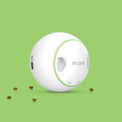 China PetGeek Maker Automatic Stocked Electric Pet Feeder Food Globe Dog Toy for sale