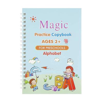 China Promotion Reusable Alphabet Math Number Handwriting Drawing Calligraphy Dipped Magic Practice Notebook For Kids for sale