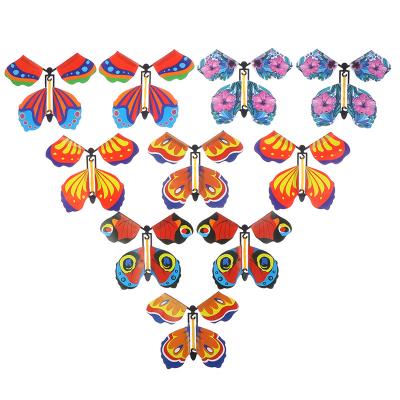 China A Novelty Toy Surprise Gift Party Play Magic Butterfly Power Cogs Flying Rubber Band for sale