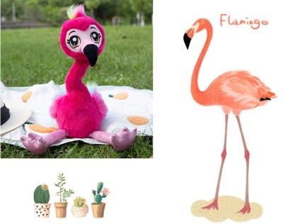 China Hot Selling Alpaca Ostrich Flamingo Stuffed Toy Plush Toy Home Decoration Singing Recording Toy for sale