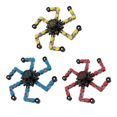 China Plastic Deformable Robot Toy Fingertip Spinner Sensory Mechanical Spinners Spinning Moving Person Toys for sale