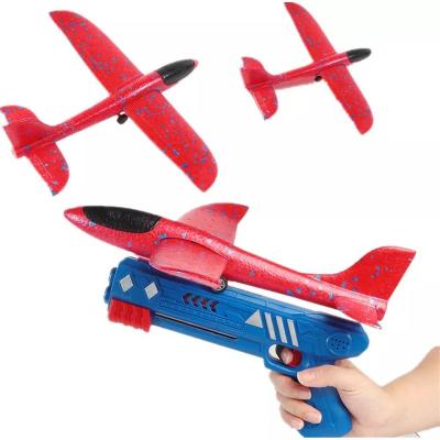 China New Next One-Click Flat Ejection Launcher Toy 2022 Electronic Foam Airplane Catapult Launch Shooting Toys for sale