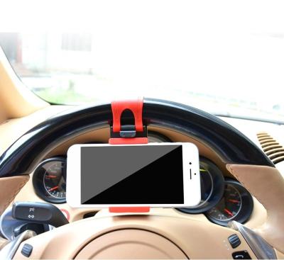 China Adjustable Car Steering Wheel Mobile Phone Holder For Car Bicycle Phone Holder Smart Phone Holder for sale