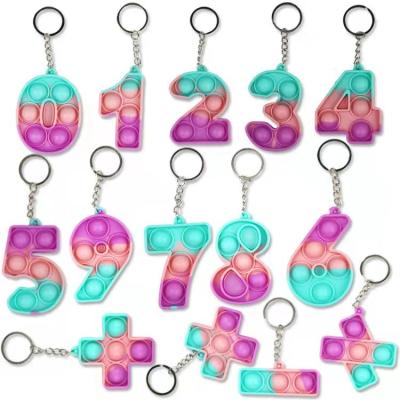 China Play Figures 0-9 Silicon Poping Key Chain Sound Push Bubble Worry Busy Game Toy for sale