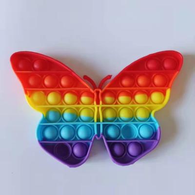 China Play Silicon Butterfly Push Bubble Anxiety Busy Game Toy For Children for sale