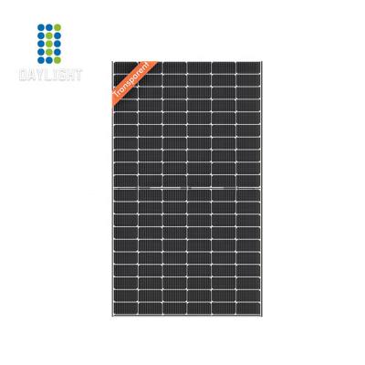 China China Newest Technology Black Solar Panel 380w 390w 400watt Series PV Module Roof Bifacial Residential Use HJT Solar Panel 166mmx83mm HJT for sale