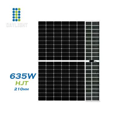 China China Mono Bifacial Solar Panel 615watt 625W 635W HJT High Efficiency Solar Panel Best PV Module Price For On Grid 210mmx105mm for sale
