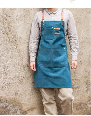 China Delantal Avental Denim Durable Canvas Apron Kitchen Cooking Chef Baking Cafe Hairdresser BBQ Pinafore Cleaning Gardening Apron for sale