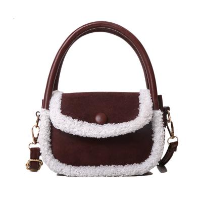 China Fashoion Autumn Winter Fur Plush Handbag Furry Square Cross Shoulder Bag Bolsa bolso de mano Retro Small - Body Purse Purse for sale